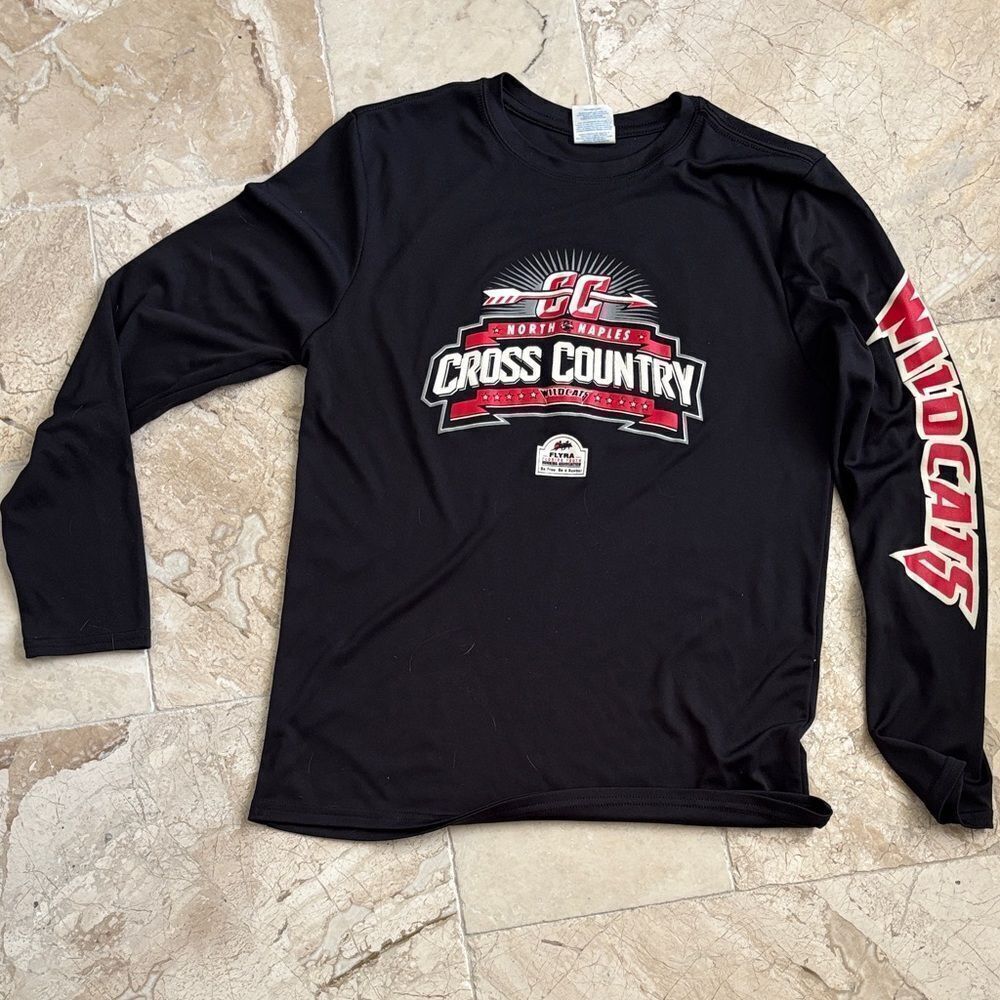 Wildcats Black Long Sleeve kid’s Large track Shirt